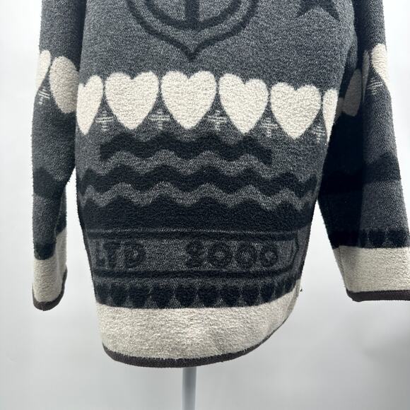 Vintage Y2K The Limited Wool Blend Coat Alpine Scandi Maritime Theme Size M - Picture 11 of 16